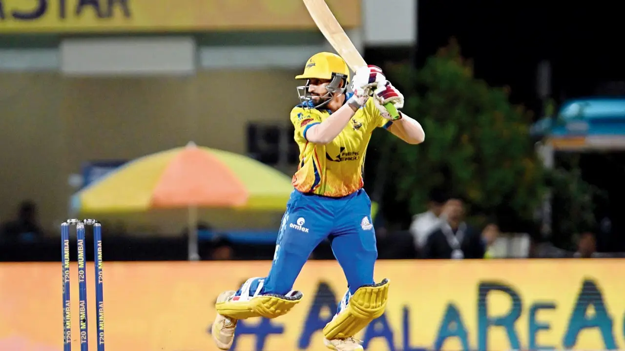 Eagle Thane Strikers in action – MPL 2025 T20 Match at Wankhede Stadium
